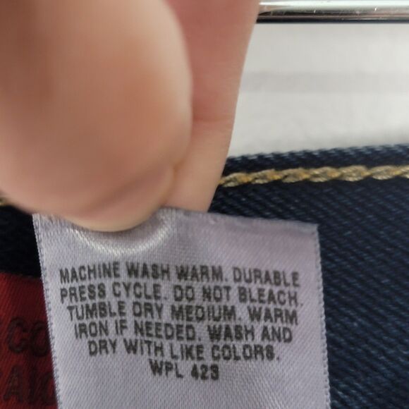 Levi's Type 1 Jeans Iconic Straight Men's Size 38x29 Dark Wash Cotton Blend - Picture 5 of 9